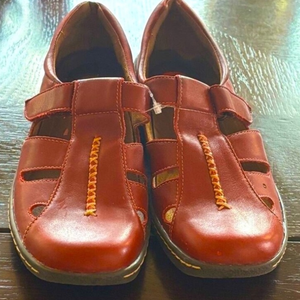 Naturalizer Marsen Leather Fisherman Flats Sandals Size 6
